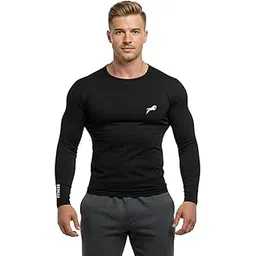 just rider Men’s Full Sleeve Gym Compression T-Shirt Dry Fit Polyester Blend Slim Fit Athletic Wear for Running and Fitness-picture-14