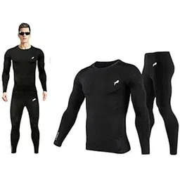 JUST RIDER Men's Workout Set Compression Shirt and Pants Top Long Sleeve Sports Tight Base Layer Suit Quick Dry & Moisture-Wicking …-picture-37