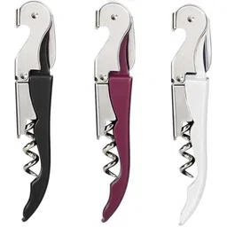 justakeit 3 Pcs Corkscrew Wine Openers Wine Key for Bartenders Bottle Opener and Foil Cutter Tool Opener, Wine Opener, Opener, Bottle Opener Wine, Opener Bottle Opener-picture-23