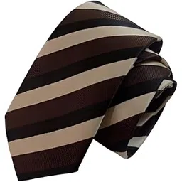 justin dustin Men's Formal Stripes Microfiber Matte Necktie (width-3 inch)-picture-27