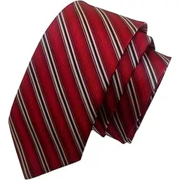 justin dustin Men's Slim Skinny Printed Satin Stripes Print Formal Tie-picture-30