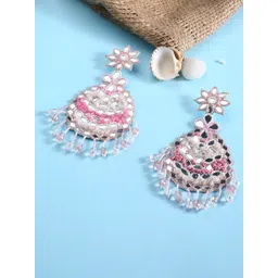 justpeachy Pink Contemporary Chandbalis Earrings-picture-26