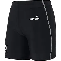 justwin 4 Way Lycra Running Shorts for Women |Gym Shorts for Women |Sports Shorts for Women (Grey line)-picture-14