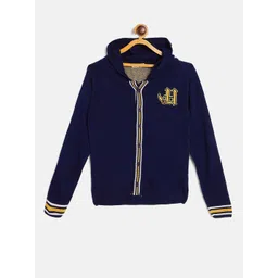 JWAAQ Boys Embroidered Full Sleeve Cardigan image 1