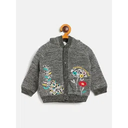 JWAAQ Unisex Kids Olive Green & White Embroidered Pullover-picture-20