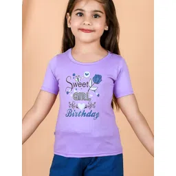 jy traders Girls Printed Pure Cotton T-shirt-picture-35