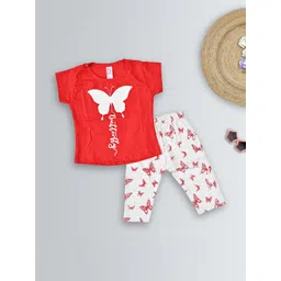 jy traders Girls Printed T-shirt with Pyjamas-picture-57