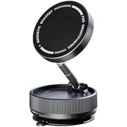 JYNOR 360° Vacuum Magnetic Phone Holder | Strong Magnetic Car Mount with Suction Cup | Hands-Free Mobile Holder for Car, Gym, Mirror & Shower | Extended Arm | Universal Compatibility (Black Premium)-picture-12