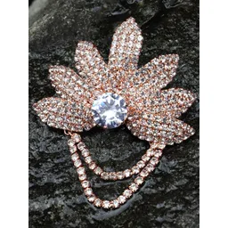 JYONA Sparkling Cubic Zirconia & American Diamond Studded Saree Pin-picture-28