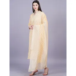 Jyoti Women Ethnic Motifs Printed Regular Mirror Work Pure Cotton Kurta with Trousers & With Dupatta-picture-23