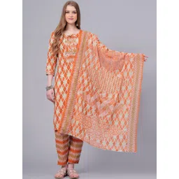 Jyoti Women Printed Regular Pure Cotton Kurta with Trousers & With Dupatta-picture-19