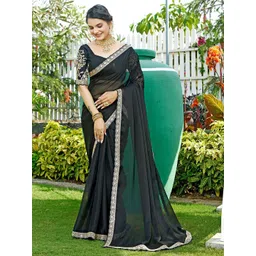 K 5 Fashion Embroidered Pure Chiffon Saree-picture-41