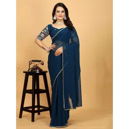 K 5 Fashion Embroidered Pure Georgette Saree-picture-25