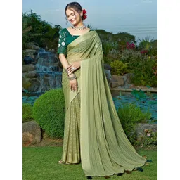 K 5 Fashion Striped Pure Chiffon Saree-picture-21