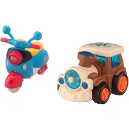 k a enterprises Friction Toy Combo Pack of 2 Push and Go Toys. 1 Mini Train Engine + 1 Mini Scooter ( Set of 2 Cute Toys) - Toys For Kids, Toddlers, Baby, Child, Girls 3, 4, 5,6 and 7 Year Old Boys (2 Piece)-picture-40