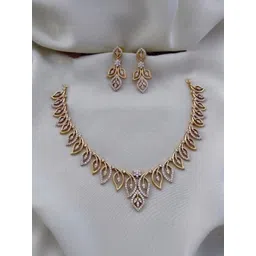 K C JEWELZ Gold-Plated American Diamond Studded Jewellery Set-picture-38