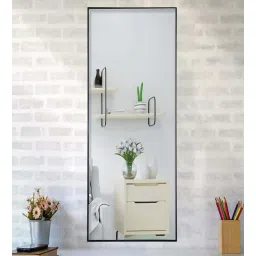 k k glass & aluminium Black Aluminium Frame Full Length Mirror-picture-37