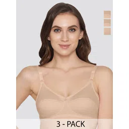 K LINGERIE Women Pack of 3 Solid Full Coverage Non Padded Bra-picture-28