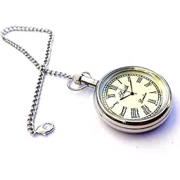 k v handicrafts Classic Nickle Smith London Dial - Antique Pocket Gandhi Watch Royal Look Indian Handicraft Gift Item-picture-29