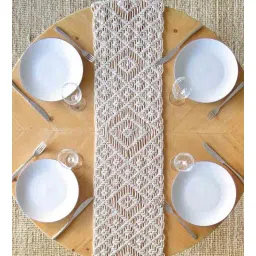 kaahira Justin (78x14) Off White Cotton Table Runner-picture-17