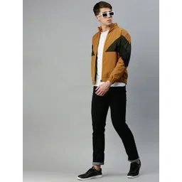Kaali Peeli Men Colourblocked Windcheater Outdoor Sporty Jacket-picture-18