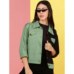 Kaali Peeli Men Crop Outdoor Denim Jacket with Embroidered-picture-32