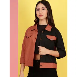 Kaali Peeli Men Crop Outdoor Denim Jacket with Patchwork-picture-14