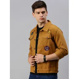 Kaali Peeli Men Outdoor Denim Jacket with Patchwork-picture-17