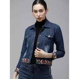 Kaali Peeli Men Washed Crop Outdoor Denim Jacket with Patchwork-picture-30