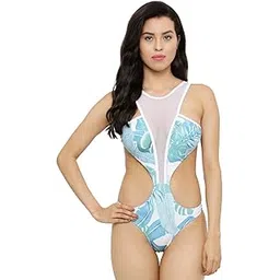kaali peeli Printed Blue and White Monokini Swimsuit-picture-24