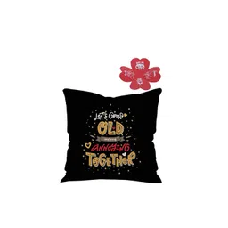 Kaameri Bazaar 2 Pieces Black Cushion & Greeting Card Gift Set-picture-42