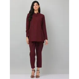 Kaanchie Nanggia Maroon Causal Wear Shirt and Pant Set image 1