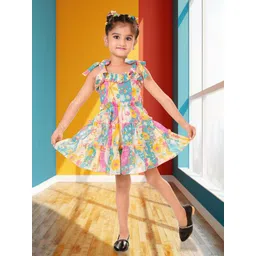 KAARIGARI Floral Georgette Fit & Flare Midi Dress-picture-42