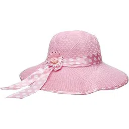 kabello Straw Fold Beach Hat for Women and Girls Multi Color Pack of 1-picture-55