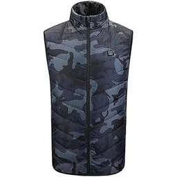 kacheeg Men’s USB Electric Heating Vest with Stand Collar Carbon Fiber Heating Sleeveless Jacket-picture-40