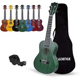 Kadence Concert Ukulele 23" Spring Summer Collection of Ukuleles- fluorocarbon strings, matt finish with Strap & Bag-image-46