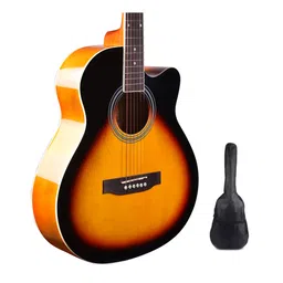Kadence Frontier 40 Inches Acoustic Guitar Fr01 Sunburst With Bag - Orange image 5
