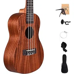 Kadence Ukulele 24" Concert Size + ( Free online learning Course ) Mahogany wood ukelele Super combo with Strap, Stand, Bag , Strings capo & learning course (Super Combo)-image-23
