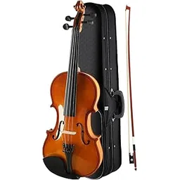 Kadence, Vivaldi 4/4 Violin With Bow, Rosin, Hard Case (Brown Glossy V001C)-image-25