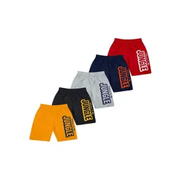 Kaff Kids Pack Of 5 Typography Printed Shorts-picture-50