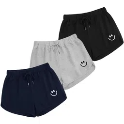 kaffapparels Pack of 3 Printed Women Multicolor Casual Shorts-picture-17