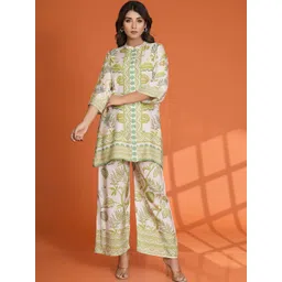 Kaftanize Printed Top With Trousers Co-Ord-picture-38