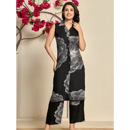 Kaftanize Women Floral Printed Kurta with Trousers-picture-19