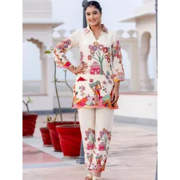 Kaftanize Women Multicolor With Beaded Embroidery Co-Ord Set-picture-33