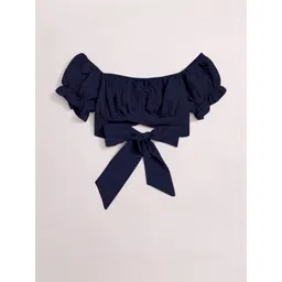 Kahara Off-Shoulder Puff Sleeve Bardot Crop Top-picture-14