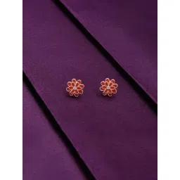 Kai Jewel Minimalistic Pink Blooms Sterling Silver Rose Gold Earrings-picture-46