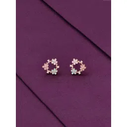 Kai Jewel Sterling Silver Multicolour Floral Casual Rose Gold Earrings-picture-32