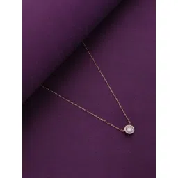 Kai Jewel Sterling Silver Rose Gold Single Crystal Zirconia Casual Necklace-picture-29