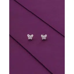 Kai Jewel Sterling Silver Sparkling Butterfly Stud Earrings for Women-picture-47