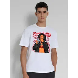 KAIDO Men Graphic Printed Pure Cotton T-shirt-picture-37